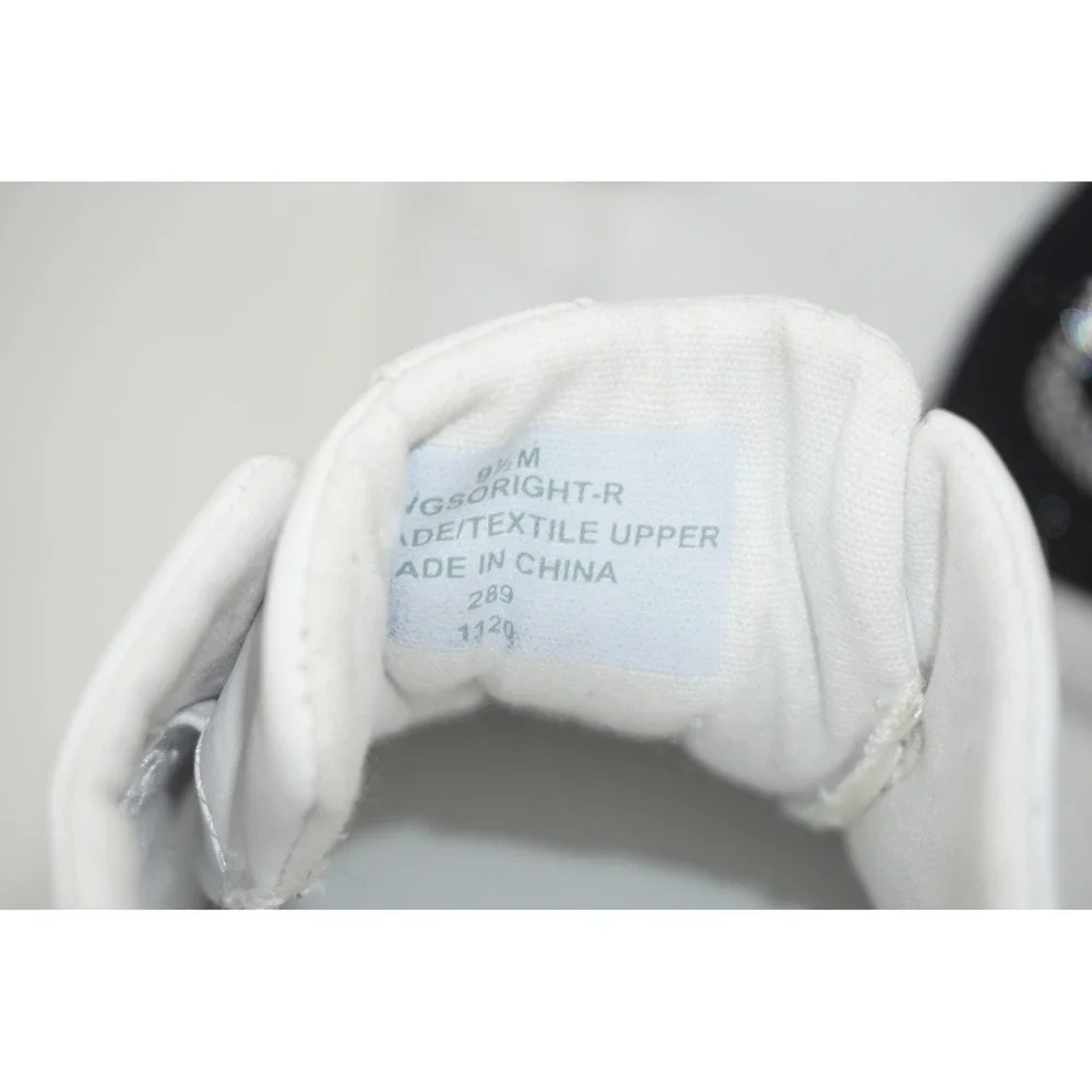 GUESS Bright-R Shoes White Slip On Rhinestone Strap Sneakers Women's‎ Size 9.5